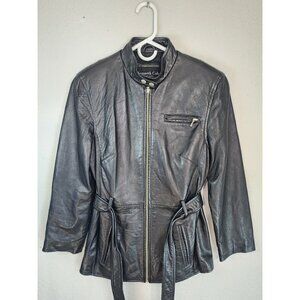 Kenneth Cole Leather Jacket Genuine Leather Blazer Size Small